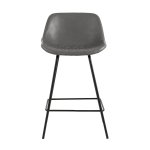 Стул полубарный Деймон экокожа серый