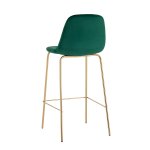 Стул полубарный Валенсия SN велюр зеленый золотые ножки
