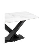 Стол обеденный Belle 160х90 белый мрамор