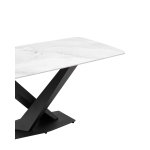 Стол обеденный Belle 180х90 белый мрамор