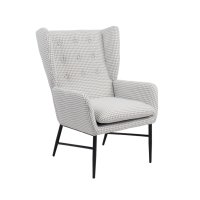 Кресло Мэйден гусиная лапка серый