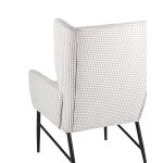 Кресло Мэйден гусиная лапка серый