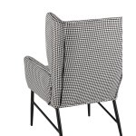 Кресло Мэйден гусиная лапка черно-белый