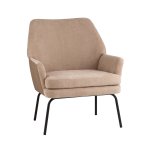 Кресло Харви светло-коричневый с коричневой экокожей