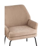 Кресло Харви светло-коричневый с коричневой экокожей