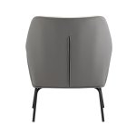 Кресло Харви бежевый с серой экокожей