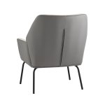 Кресло Харви бежевый с серой экокожей