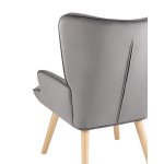 Кресло Хью велюр серый