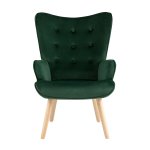 Кресло Хью велюр темно-зеленый