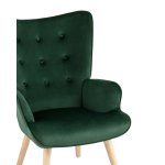 Кресло Хью велюр темно-зеленый