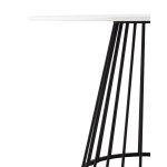 Стол обеденный Ливерпуль 110*110 белый мрамор черная ножка