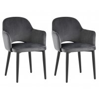Стул Венера велюр серый 2 шт