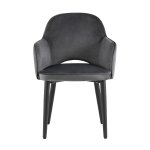 Стул Венера велюр серый 2 шт