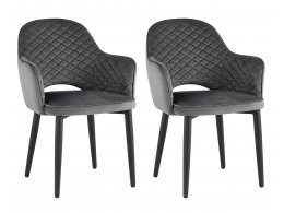 Стул Венера диамант велюр серый 2 шт