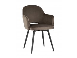 Стул Венера вращающийся велюр коричневый