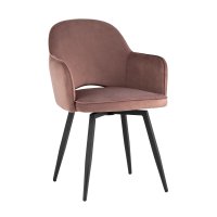 Стул Венера вращающийся велюр пыльно-розовый