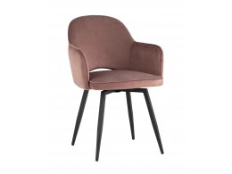 Стул Венера вращающийся велюр пыльно-розовый