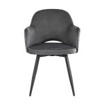 Стул Венера вращающийся велюр серый