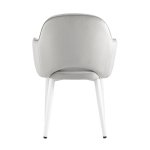 Стул Венера велюр серебристый ножки белые 2 шт