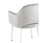 Стул Венера велюр серебристый ножки белые 2 шт