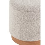 Пуф с ящиком Холли S букле бежевый