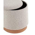 Пуф с ящиком Холли S букле бежевый