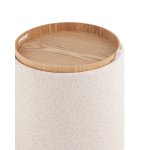 Пуф-столик с ящиком Хюгге S букле бежевый