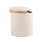 Пуф-столик с ящиком Хюгге S букле бежевый