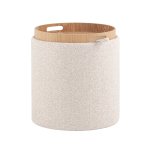 Пуф-столик с ящиком Хюгге XS букле бежевый