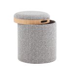 Пуф-столик с ящиком Хюгге XS букле серый