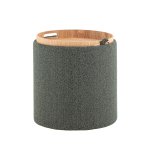 Пуф-столик с ящиком Хюгге XS букле темно-серый