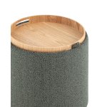 Пуф-столик с ящиком Хюгге XS букле темно-серый