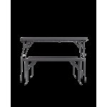 Комплект стола и двух скамеек Кейт коричневый