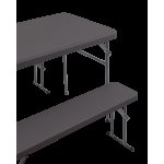 Комплект стола и двух скамеек Кейт коричневый