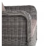 Гляссе кресло плетеное из искусственного ротанга, цвет графит