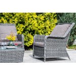 Гляссе кресло плетеное из искусственного ротанга, цвет графит