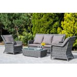 Гляссе кресло плетеное из искусственного ротанга, цвет графит