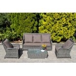 Гляссе кресло плетеное из искусственного ротанга, цвет графит