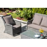 Гляссе кресло плетеное из искусственного ротанга, цвет графит