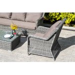 Гляссе кресло плетеное из искусственного ротанга, цвет графит