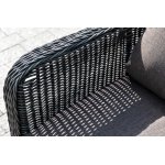 Гляссе кресло плетеное из искусственного ротанга, цвет графит