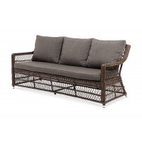 Гранд Латте диван трехместный из искусственного ротанга, цвет коричневый