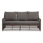 Гранд Латте диван трехместный из искусственного ротанга, цвет коричневый