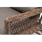 Гранд Латте диван трехместный из искусственного ротанга, цвет коричневый