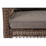 Гранд Латте диван трехместный из искусственного ротанга, цвет коричневый
