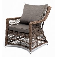 Гранд Латте кресло из искусственного ротанга, цвет коричневый