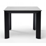 Венето обеденный стол из HPL 90х90см, цвет серый гранит, каркас черный