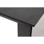 Венето обеденный стол из HPL 90х90см, цвет серый гранит, каркас черный