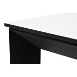 Венето обеденный стол из HPL 90х90см, цвет молочный, каркас черный