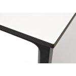 Малага обеденный стол из HPL 90х90см, цвет молочный, каркас черный